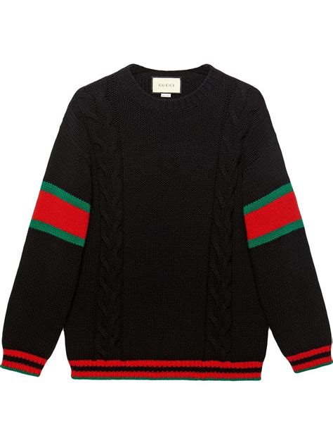 gucci jumper women's|gucci sweater black and red.